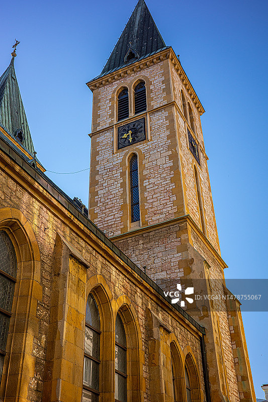 波斯尼亚和黑塞哥维那萨拉热窝的圣心主教座堂图片素材