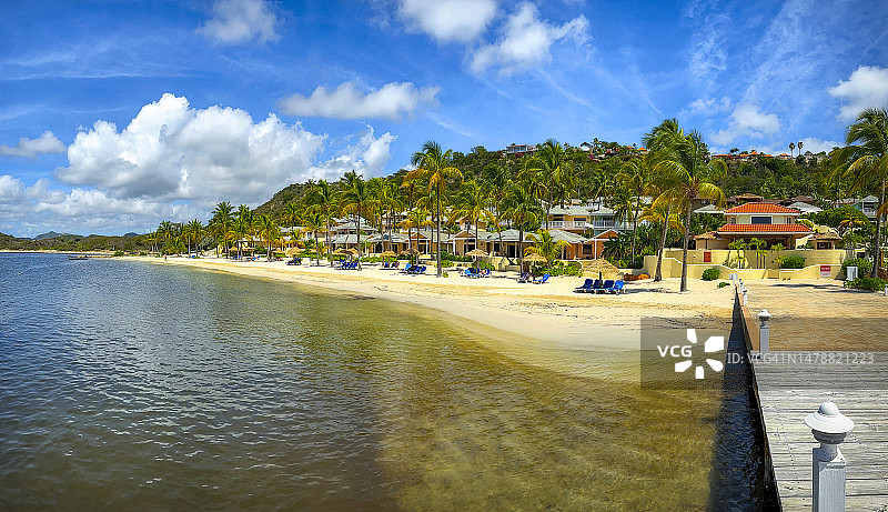 安提瓜和加勒比地区的豪华旅游度假村图片素材