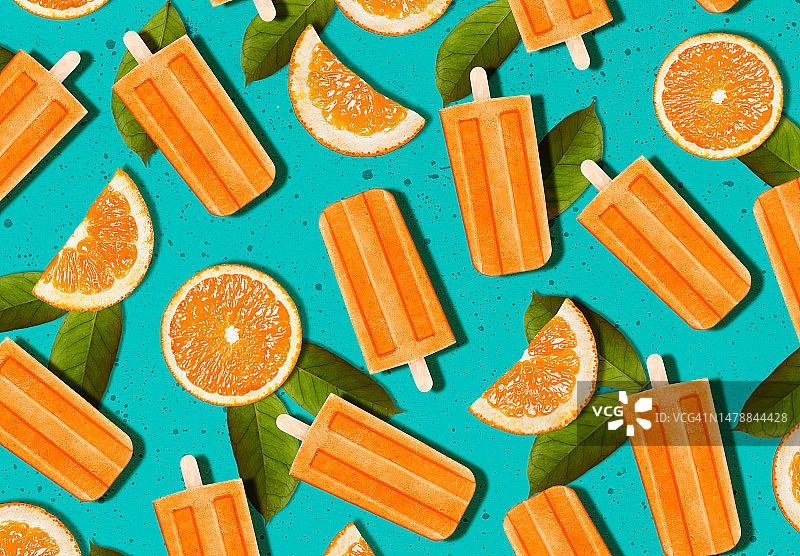 橙色冰棒图片素材