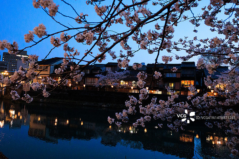 日本金泽浅野川风光图片素材
