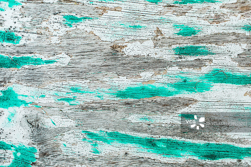 带有绿色油漆的破旧划痕木纹图片素材