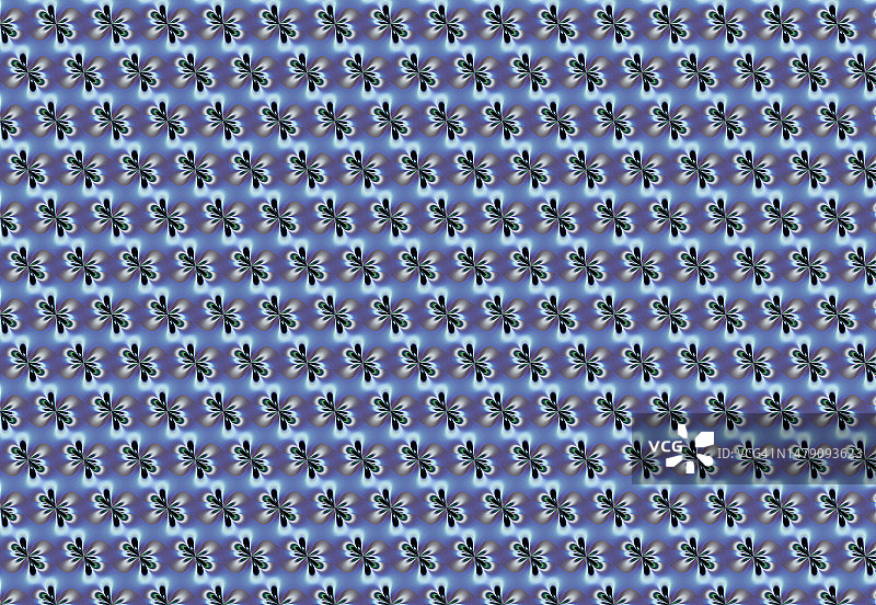 抽象背景，带有小花瓣形状的绿色马赛克图片素材