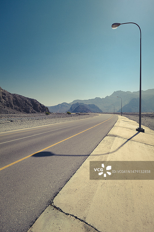 阿曼的沥青路图片素材