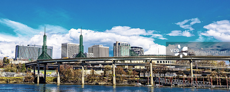 会议中心和威拉米特河图片素材