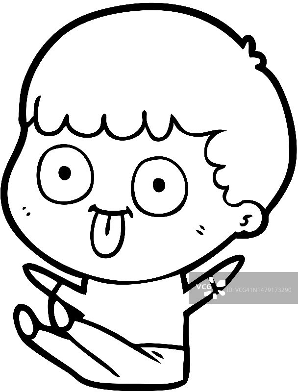 卡通人物凝视图片素材