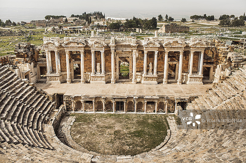 代尼兹利棉花堡希拉波利斯古剧场图片素材