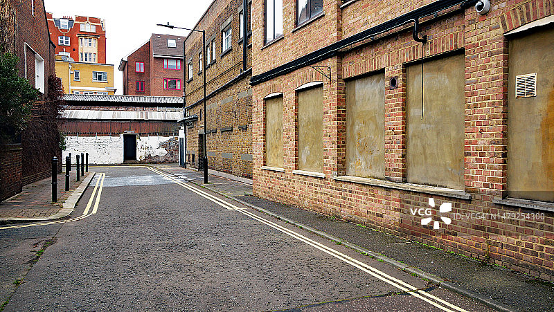 英国伦敦的仓库和作坊的街道图片素材