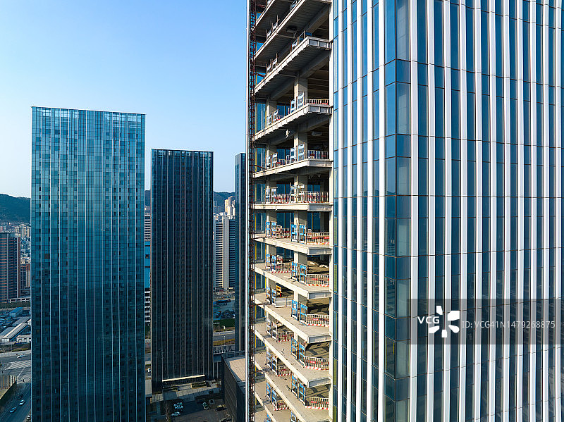 建设中的金融大厦图片素材