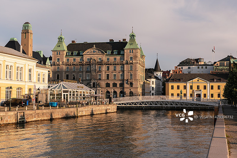 拥有老建筑的内城局部图片素材