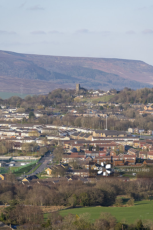 英国大曼彻斯特郡朗登代尔莫特拉姆的住宅区图片素材