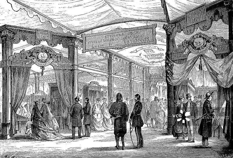 巴黎世界博览会：美国展厅（19世纪修复版）图片素材