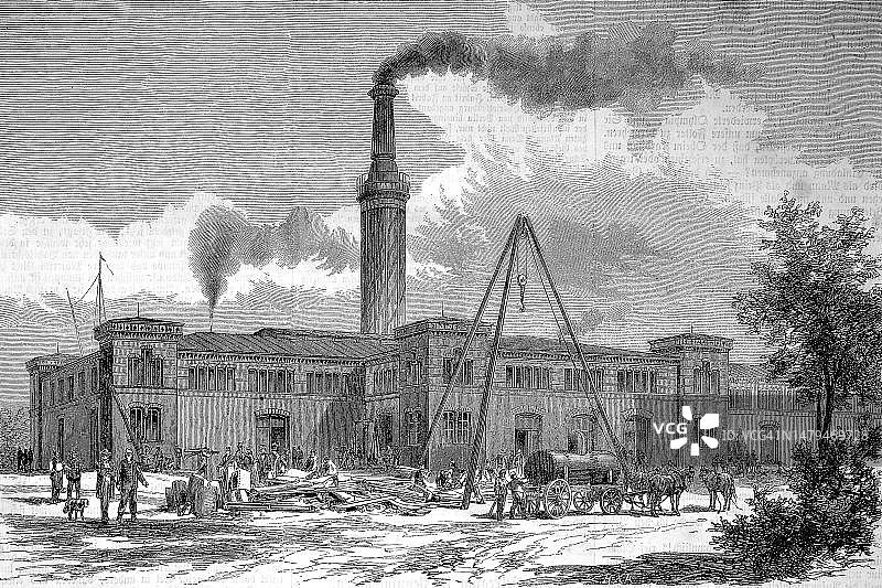 德国博尔西格工程公司锤磨机（1885年柏林）图片素材
