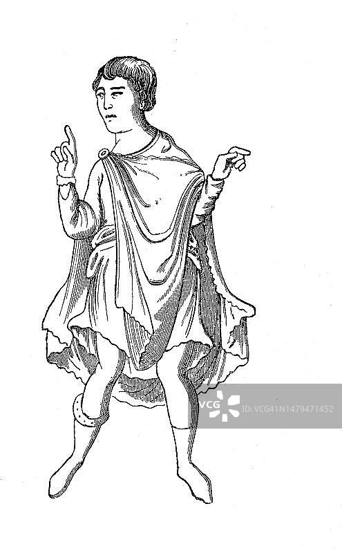 8至11世纪的文化状态，德国贵族，历史，19世纪原始作品的数字修复复制品，确切的原始日期未知图片素材