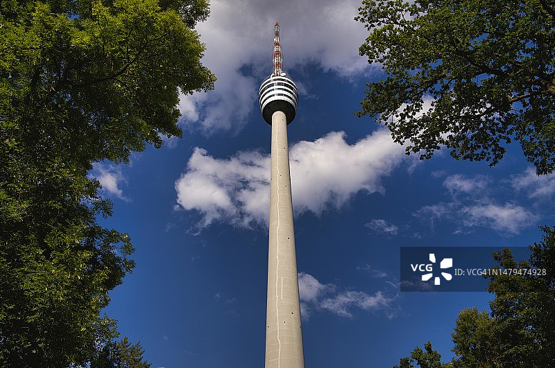 德国巴登-符腾堡州斯图加特瓦尔道电视塔图片素材