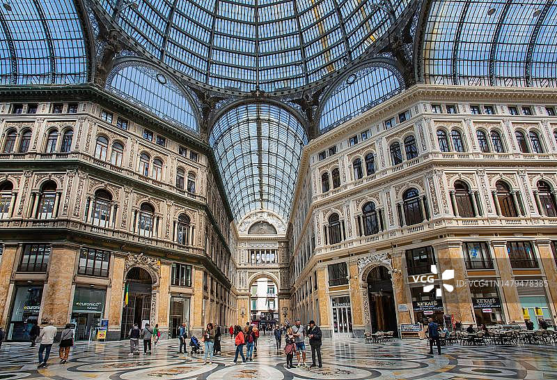 翁贝托一世长廊，那不勒斯，那不勒斯湾，坎帕尼亚，意大利南部，意大利图片素材