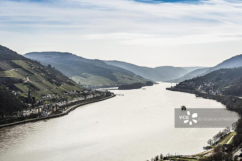莱茵河谷：德国莱茵兰-普法尔茨上中莱茵河谷，联合国教科文组织世界遗产图片素材