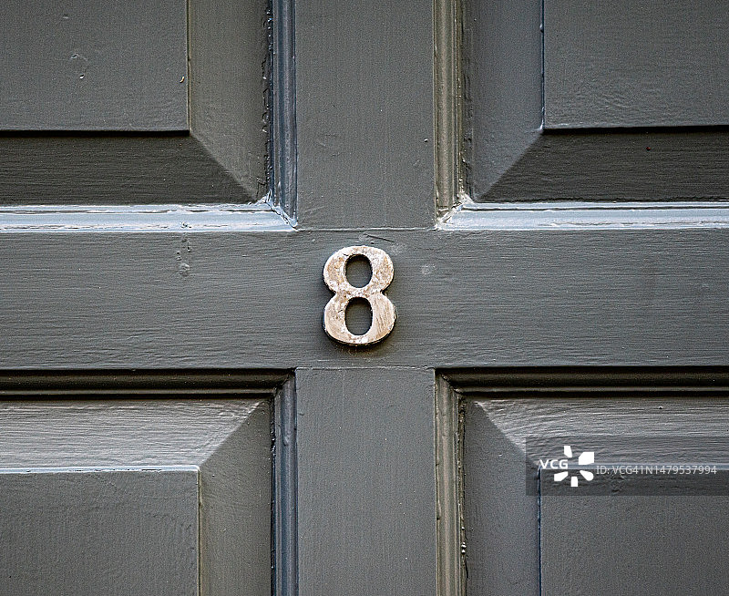 门上的数字8图片素材