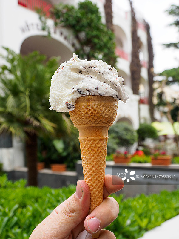 意大利卡普里岛上的冰淇淋图片素材