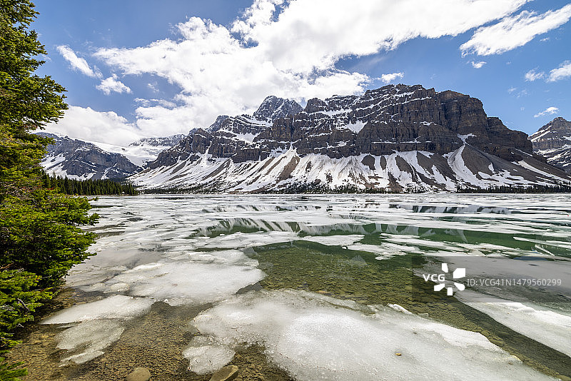 加拿大艾伯塔省班夫国家公园弓湖全景图片素材