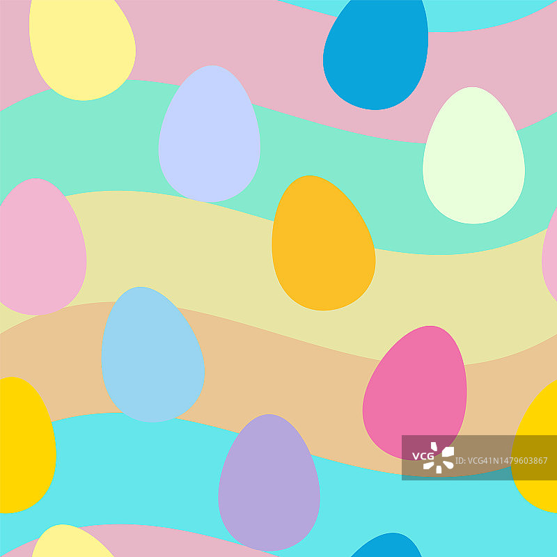 复活节彩蛋节日春季背景无缝图案图片素材