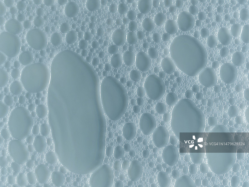 浅蓝色背景上肥皂泡形成的纹理图片素材