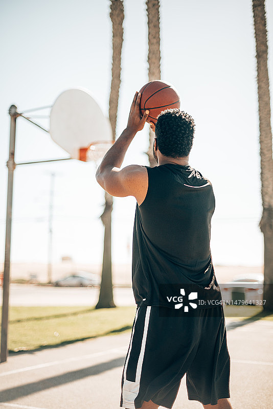 篮球罚球图片素材