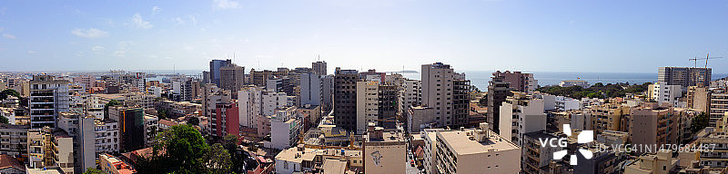 塞内加尔达喀尔天际线和大西洋全景图片素材