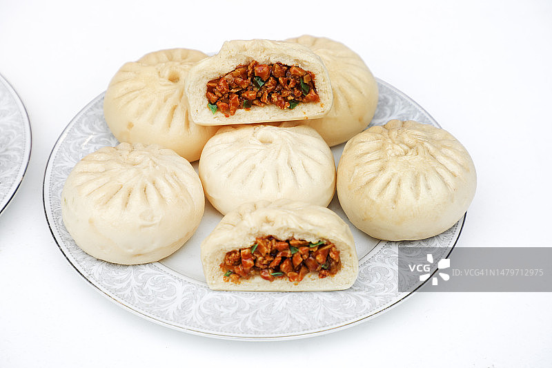 叉烧包食品模型图片素材