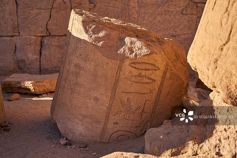 阿蒙神庙象形文字，巴卡尔山图片素材