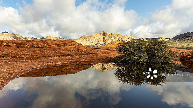 美国犹他州雪峡谷州立公园全景图片素材