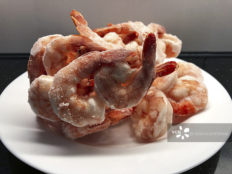 冰冻虾特写图片素材