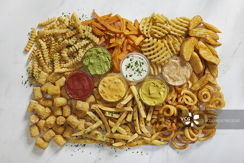 终极炸薯条拼盘图片素材