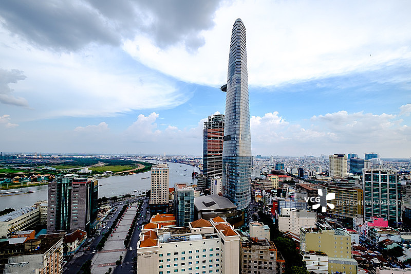 越南最大的城市胡志明市又名西贡图片素材