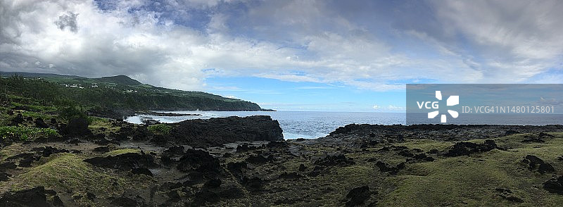 留尼汪海天一色美景图片素材