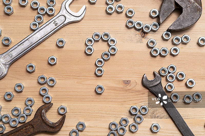 螺母组成的问号图片素材