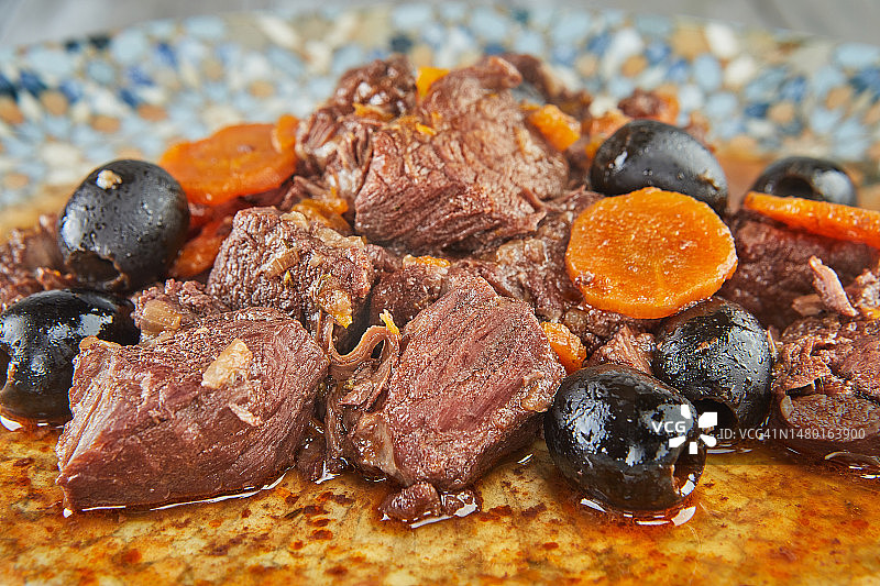 罗马尼亚的肉类和蔬菜特写图片素材