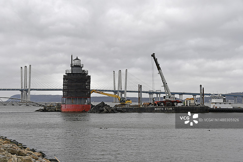 塔里敦灯塔（又称睡谷灯塔）的修复图片素材
