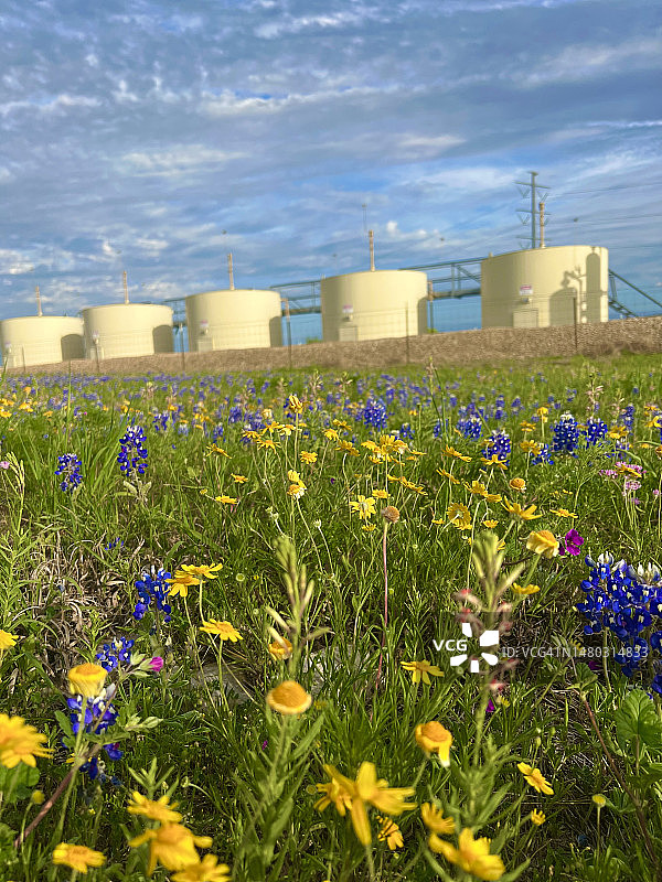 得克萨斯州天然气储存和生产设施图片素材
