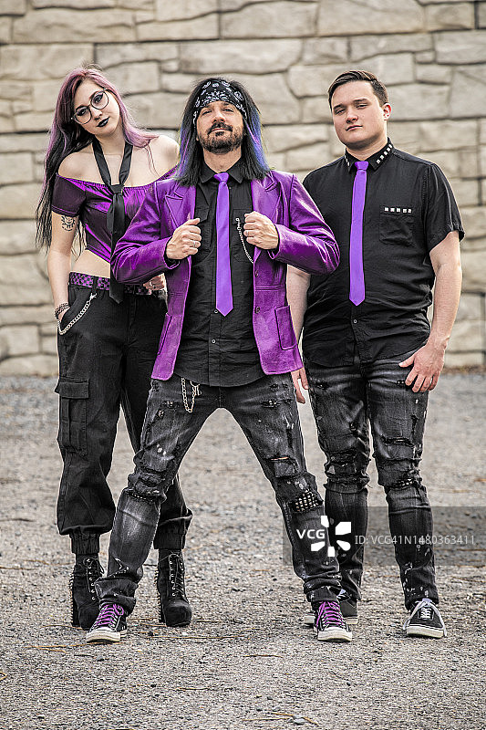 摇滚乐队三人宣传照图片素材