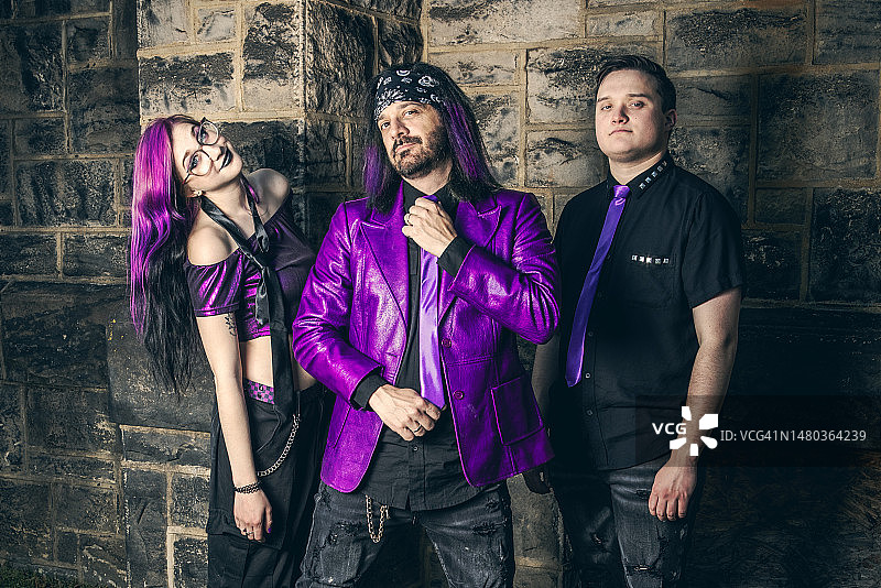 紫色流行朋克乐队图片素材