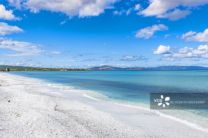撒丁岛斯廷蒂诺附近的托纳拉盐场图片素材
