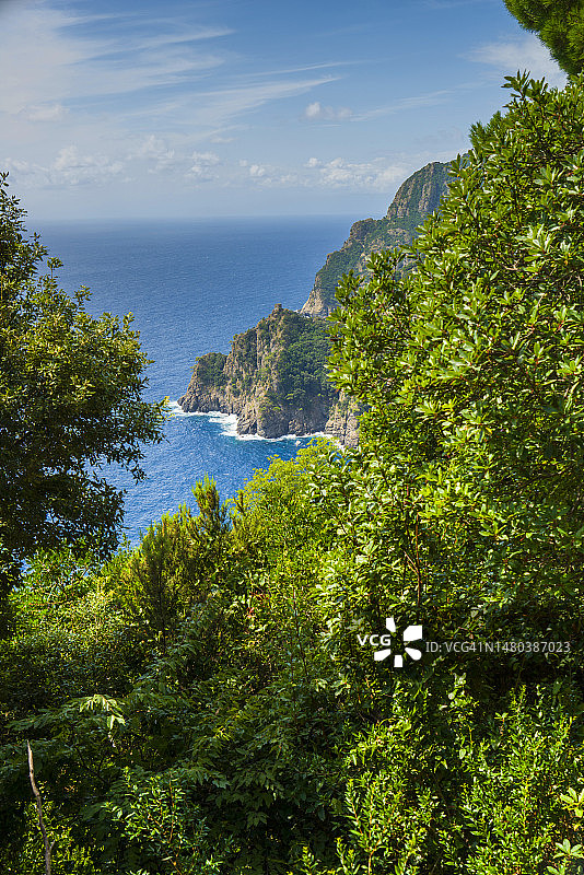 利古里亚卡莫利附近的印度人角海岬图片素材