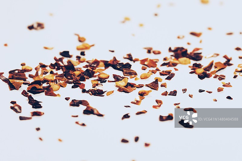 白色背景辣椒籽图片素材