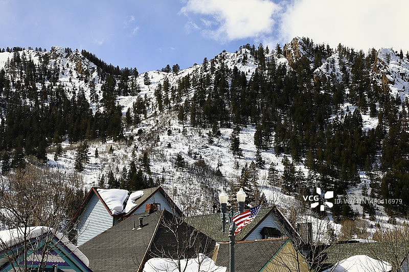 科罗拉多州阿斯彭滑雪小镇图片素材