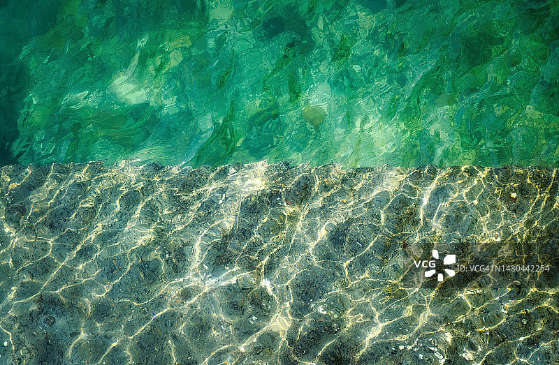 清澈透明的海滩图片素材