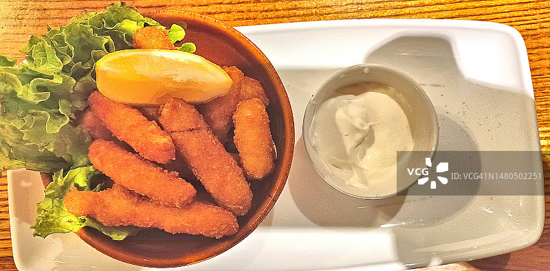 椒盐鱿鱼图片素材