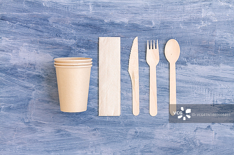 可持续餐具图片素材