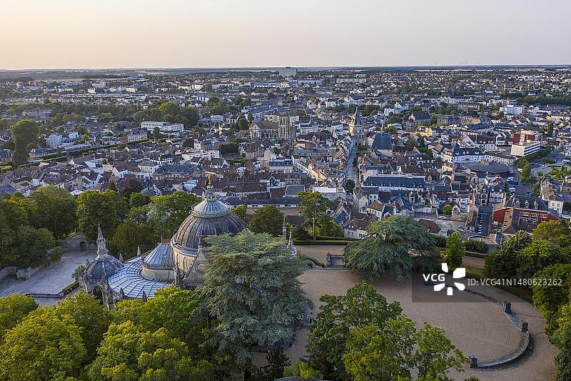 法国德勒皇家礼拜堂鸟瞰图图片素材