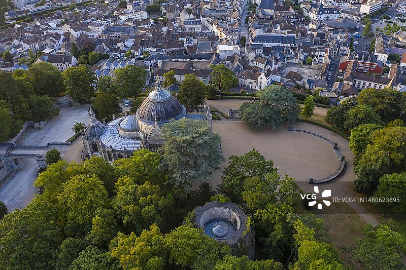 法国德勒皇家礼拜堂鸟瞰图图片素材