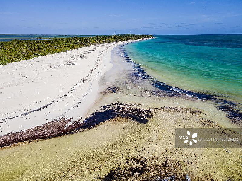 墨西哥希安卡安生物圈保护区航拍图片素材